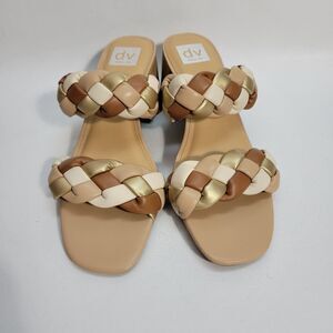 Dolce Vita Stacy Womens Slip On Plush Braided Sandals sz 10